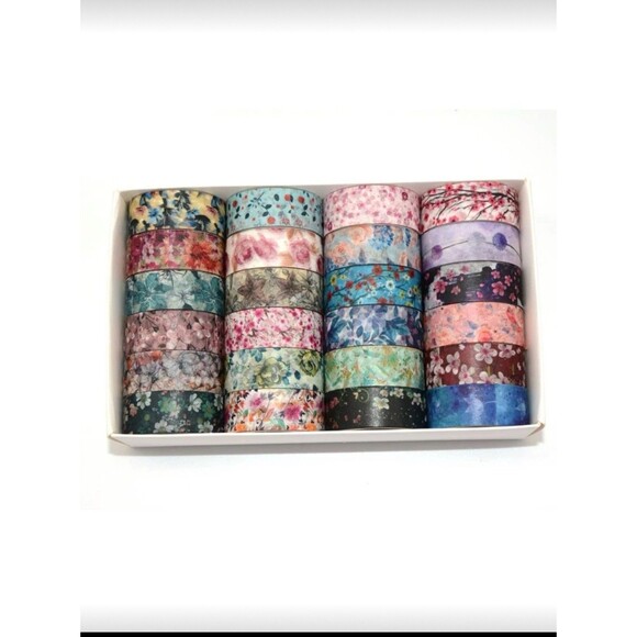 24 Roll Floral Washi Tape Scrapbook Craft Junk Journal Creative Gift Wrap - Picture 2 of 13